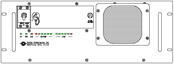 ETI0001-1254 Rugged MilSpec UPS Standard Front Panel Layout