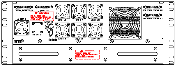 P/N: ETI0001-1482 Rugged MilSpec UPS and PDU Standard Rear